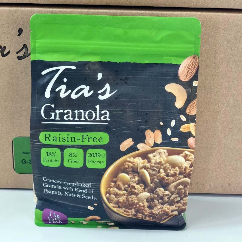 Tia's Granola Raisin Free Muesli 1Kg Box Of 12