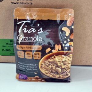 Tia's Sugar & Raisin Free Muesli 500g Box Of 12