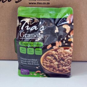 Tia's Granola Raisin Free Muesli 500g Box Of 12