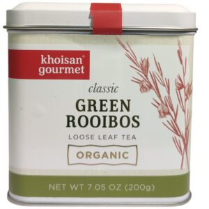 Khoisan Gourmet -  Organic Tea Tin Green Rooibos Loose Leaf 200g