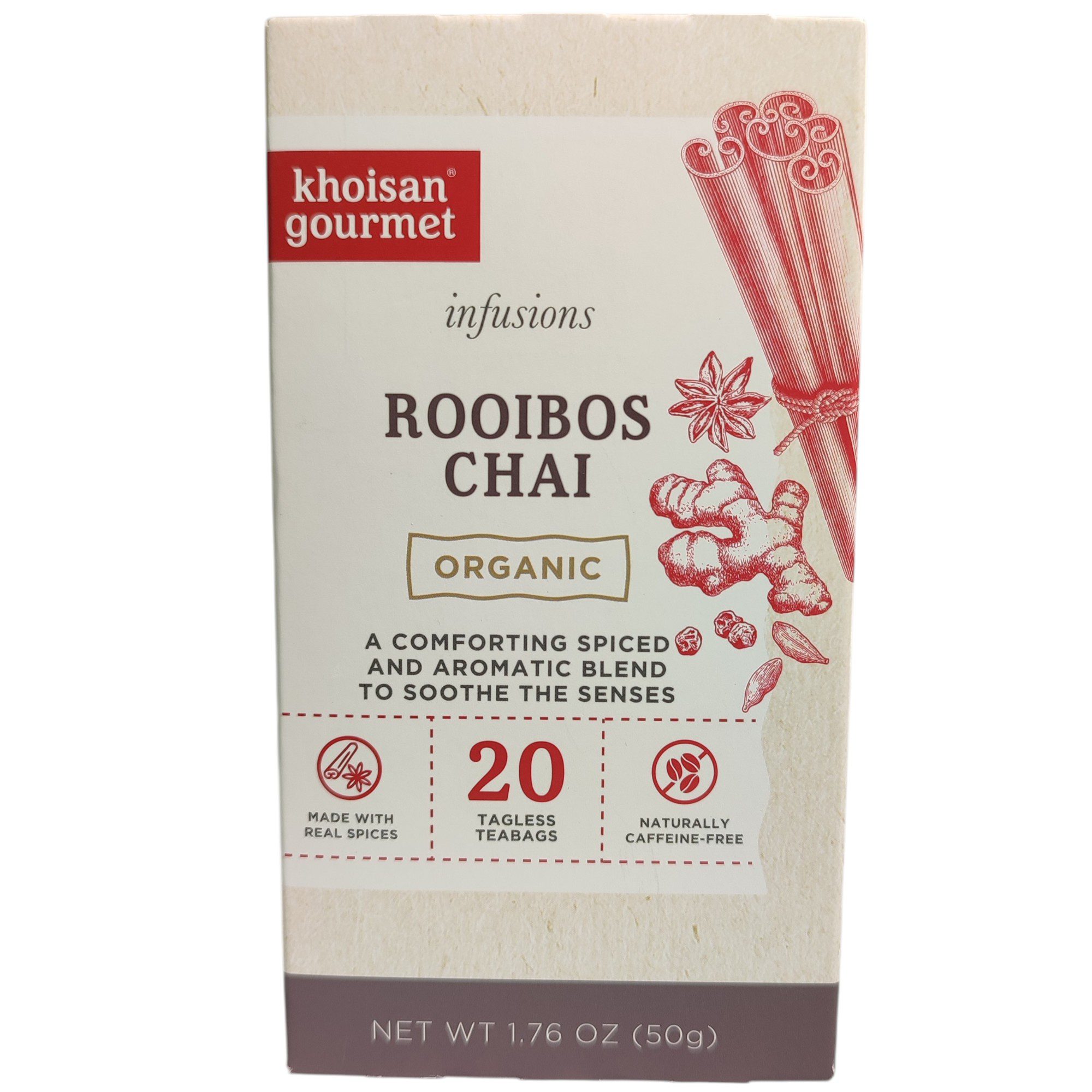 Khoisan Gourmet - Organic Rooibos Chai Infusion 50g (20x2.5g)