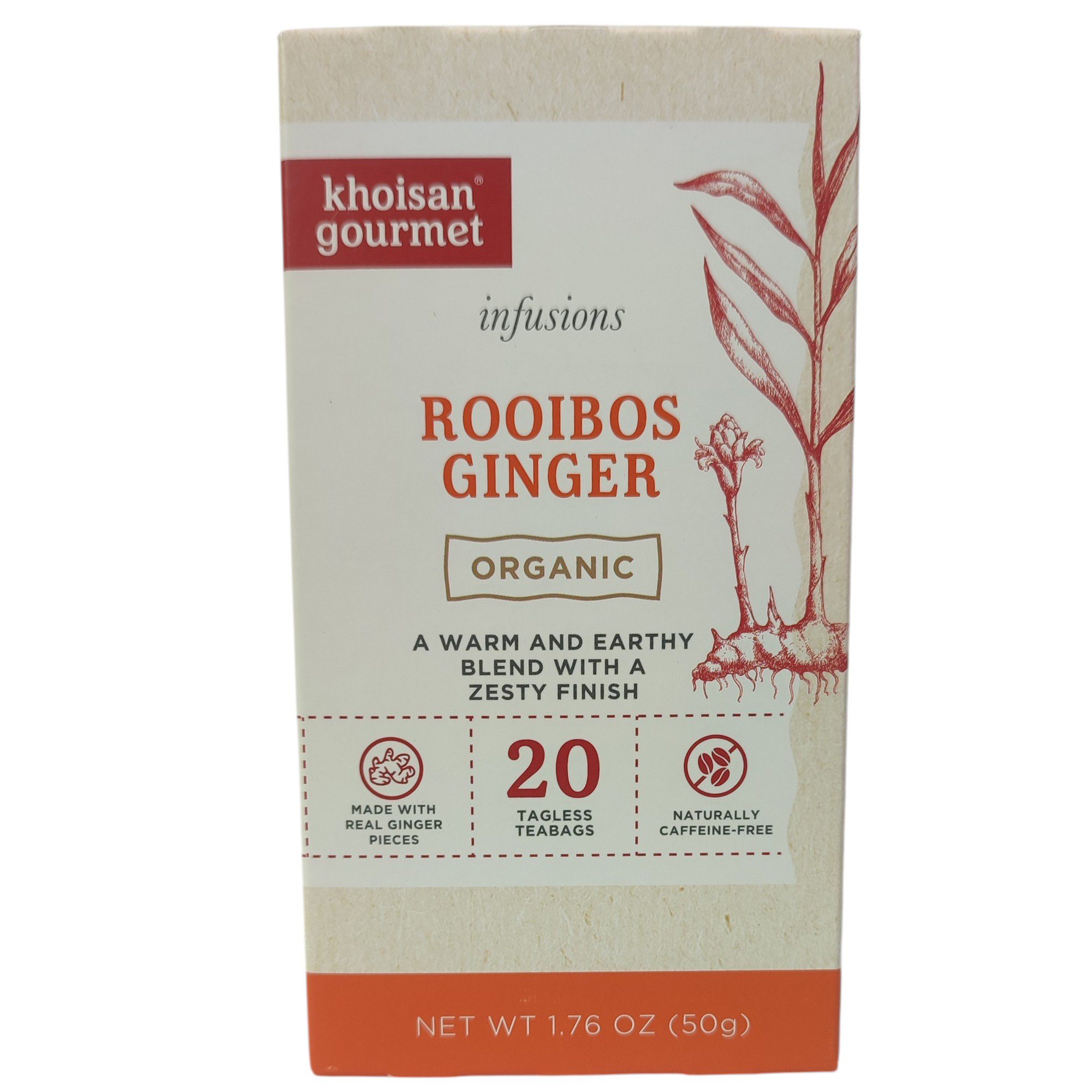 Khoisan Gourmet - Organic Rooibos Ginger Infusion 50g (20x 2.5g)