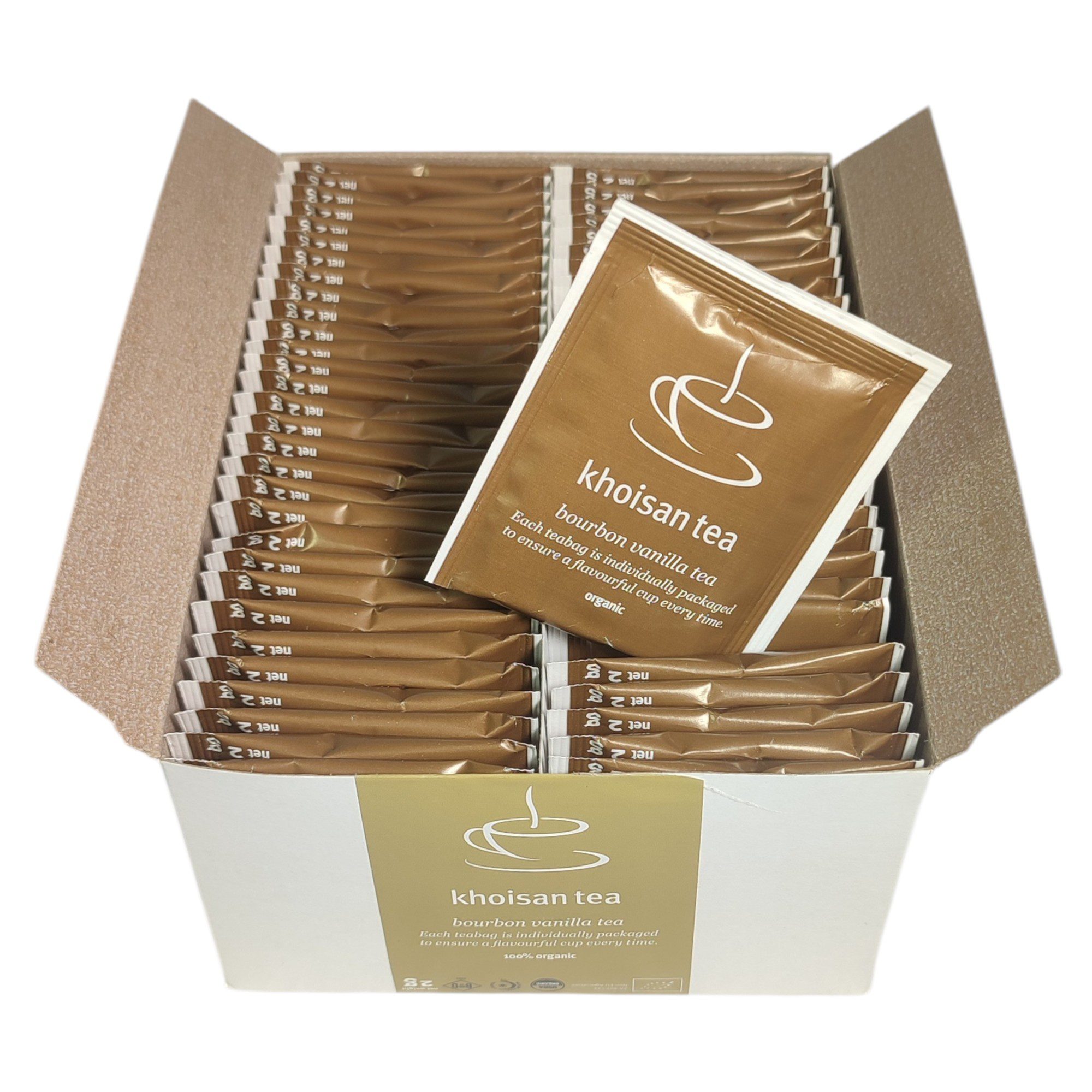 Khoisan Gourmet - Organic Rooibos Bourbon Vanilla Tea 60x2g