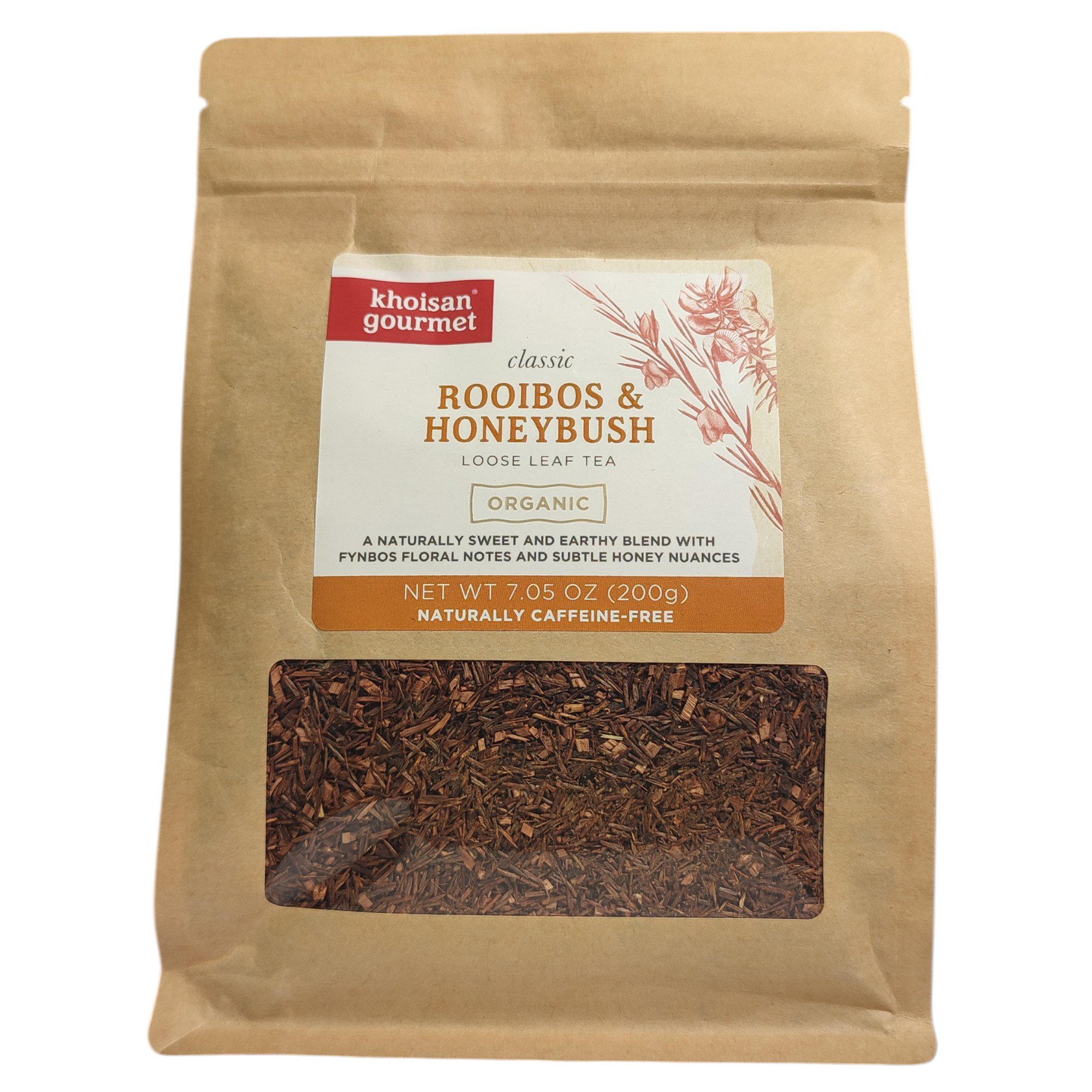 Khoisan Gourmet - 200g Organic Rooibos & Honeybush Tea Ziplock Bags