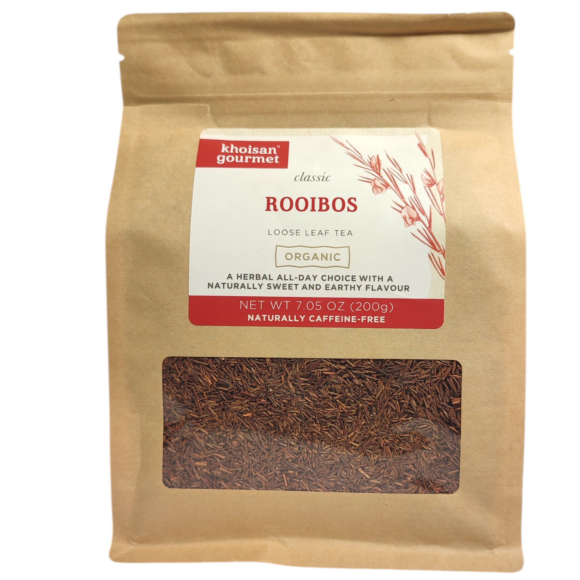 Khoisan Gourmet - 200g Organic Rooibos Classic Ziplock Bags