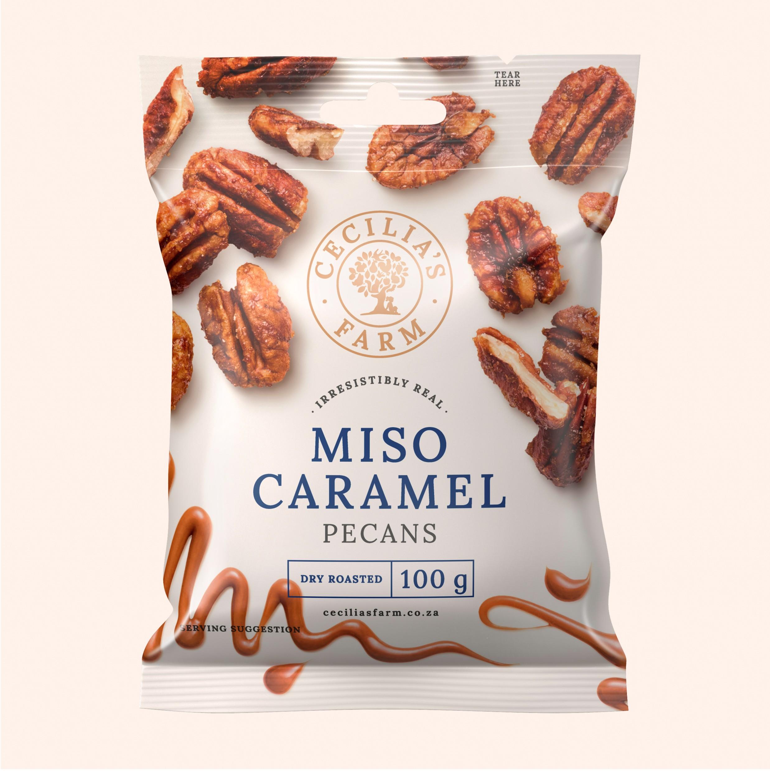 CW - Pecan Nuts: Miso Caramel 100g (box of 12)