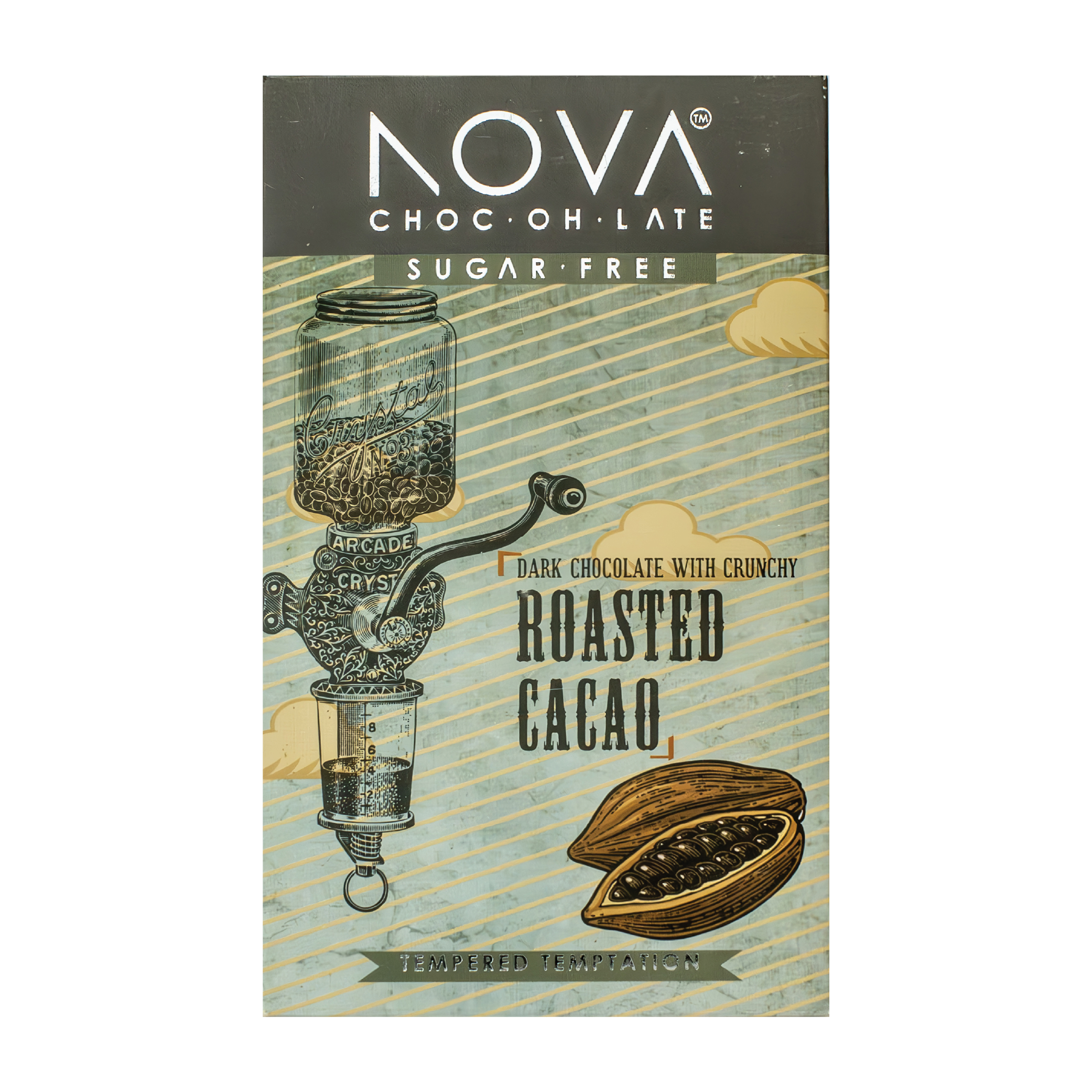 Nova - Dark Roasted Cocoa Chocolate Slab 12 x 100g