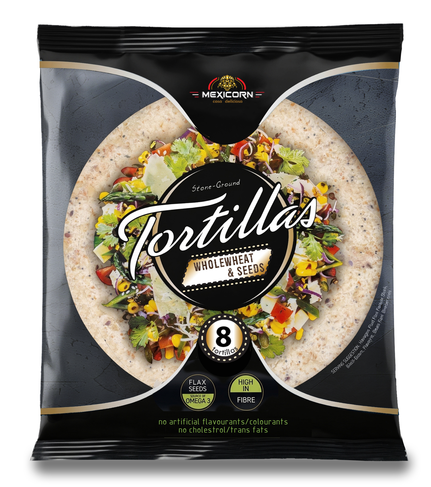 MEXICORN Tortillas 8 Pack Whole Grain (6 x 320g)