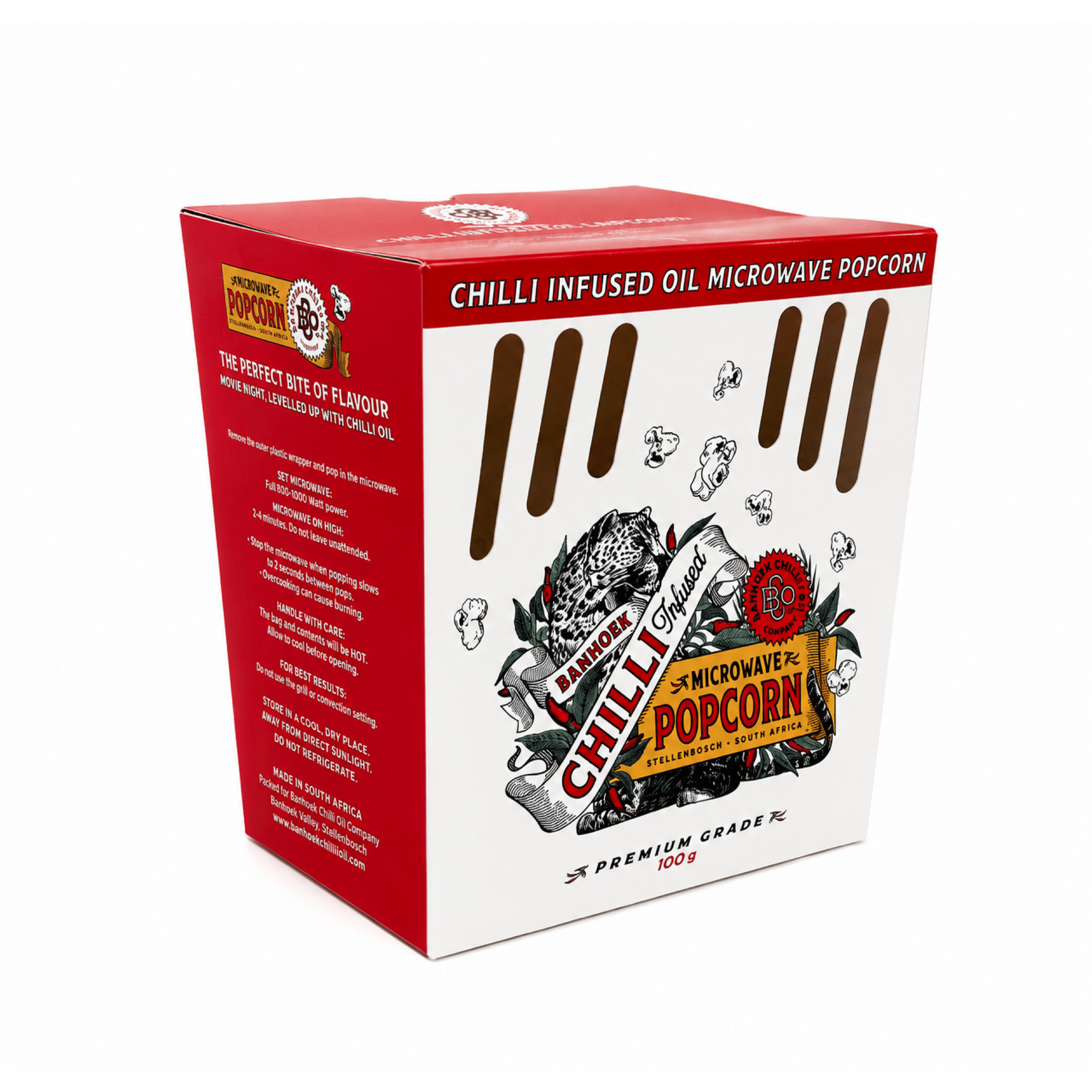 Banhoek Chilli Infused Oil Microwave Popcorn (12x 100g)